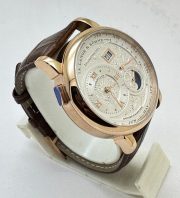 A. Lange & Shone Grand Lange 1 Moon Phase Rose Gold White Swiss Automatic Watch - Image 5