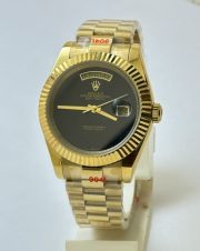 Rolex Day-Date ONYX Edition Golden Swiss Automatic Watch - Image 3