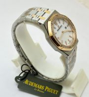 Audemars Piguet Royal Oak Diamond White Mother Of Pearl Dual Tone Ladies Watch - Image 5