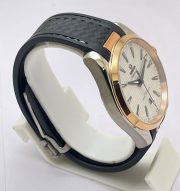 OMEGA SEAMASTER AQUA TERRA WHITE ROSE GOLD BEZEL RUBBER STRAP LIMITED EDITION SWISS AUTOMATIC WATCH - Image 5