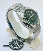 Breitling Chronomat GMT Green Steel Swiss Automatic Watch - Image 4