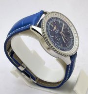 Breitling Navitimer Blue Leather Strap Swiss ETA Valjoux 7750 Automatic Watch - Image 4