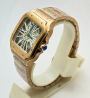 Cartier Santos Horloge Skeleton Rose Gold Watch - Image 4