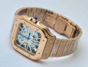Cartier Santos Horloge Skeleton Rose Gold Watch - Image 6