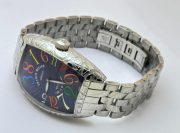 Franck Muller Crazy Hours Croco Blue Steel Swiss Automatic Watch - Image 6