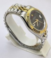 Rolex Date-Just Roman Mark Grey Dual Tone Swiss Automatic Watch - Image 4