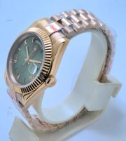 Rolex Day-Date Green Dial Rose Gold Swiss Automatic Watch - Image 3