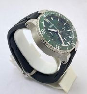 Oris Aquis Chronograph Green Black Rubber Strap Watch - Image 4