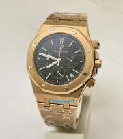 Audemars Piguet Chronometer Rose Gold Black Watch - Image 3