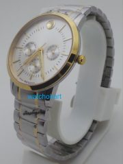 Movado Day Date GMT Chronograph White Dual Tone Watch - Image 4