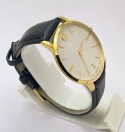Movado Ultra Slim White Dail Leather Strap Watch - Image 5