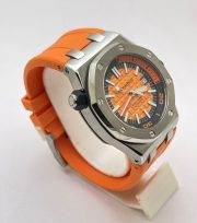 Audemars Piguet Diver Orange Rubber Strap Swiss Automatic Watch - Image 5