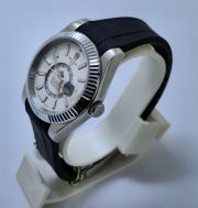 Rolex Sky Dweller Steel White Black Rubber Strap Swiss ETA Automatic Watch - Image 4