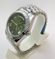 Rolex Day-Date Steel Roman Marking Green Swiss Automatic Watch - Image 4