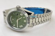 Rolex Day-Date Steel Roman Marking Green Swiss Automatic Watch - Image 6