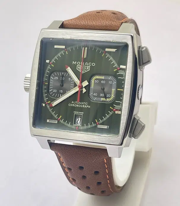 Tag Heuer Monaco Caliber 12 Green Watch - Image 3