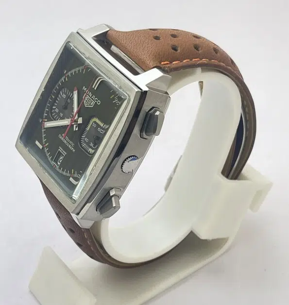 Tag Heuer Monaco Caliber 12 Green Watch - Image 4