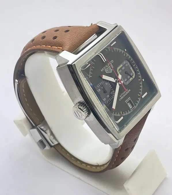 Tag Heuer Monaco Caliber 12 Green Watch - Image 5