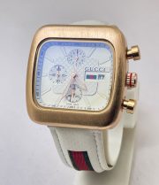 Gucci Coupe Chronograph Full White Dial Watch - Image 3