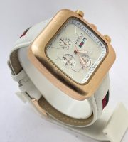 Gucci Coupe Chronograph Full White Dial Watch - Image 5