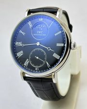 I W C Schaffhausen Portofino Sun Moon Phase Black Steel Swiss Automatic Watch - Image 3