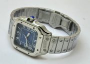 Cartier Santos 100 Steel Blue Swiss Automatic Ladies Watch - Image 5