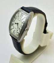 Franck Muller Cintrée Curvex Blue Strap Ladies Watch - Image 4