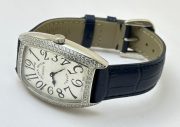 Franck Muller Cintrée Curvex Blue Strap Ladies Watch - Image 6