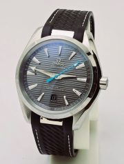 OMEGA SEAMASTER AQUA TERRA GREY RUBBER STRAP SWISS AUTOMATIC WATCH - Image 3