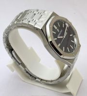 Audemars Piguet Royal Oak Steel Black Swiss ETA Valjoux 7750 Automatic Watch - Image 5