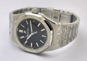 Audemars Piguet Royal Oak Steel Black Swiss ETA Valjoux 7750 Automatic Watch - Image 6