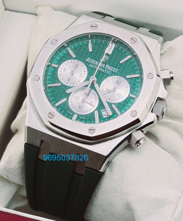 Audemars Piguet Chronometer Green Rubber Strap Watch