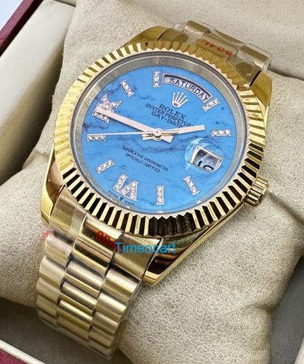 Rolex Day Date Turquoise Diamond Roman