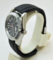 Rolex Sky Dweller Steel Black Rubber Strap Swiss ETA Automatic Watch - Image 4