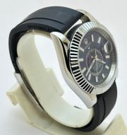 Rolex Sky Dweller Steel Black Rubber Strap Swiss ETA Automatic Watch - Image 5