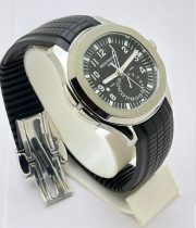 Patek Philippe Aquanaut GMT Black Rubber Strap Swiss ETA Automatic Watch - Image 4