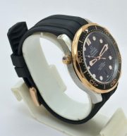Omega Seamaster 50th Anniversary RG Black Rubber Strap Swiss Automatic Watch - Image 4