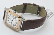 Cartier Santos Dumont White Small Leather Strap Watch - Image 6