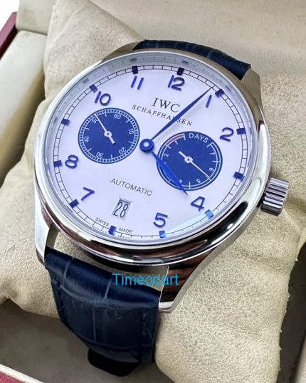 Portuguese Power Reserve White Dial Leather Strap 2 Swiss Automatic