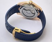 OMEGA SEAMASTER AQUA TERRA ROSE GOLD BLUE RUBBER STRAP LIMITED EDITION SWISS AUTOMATIC WATCH - Image 7