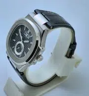 Patek Philippe Nautilus Annual Calendar Moon Phase Leather Strap Swiss Automatic Watch - Image 4