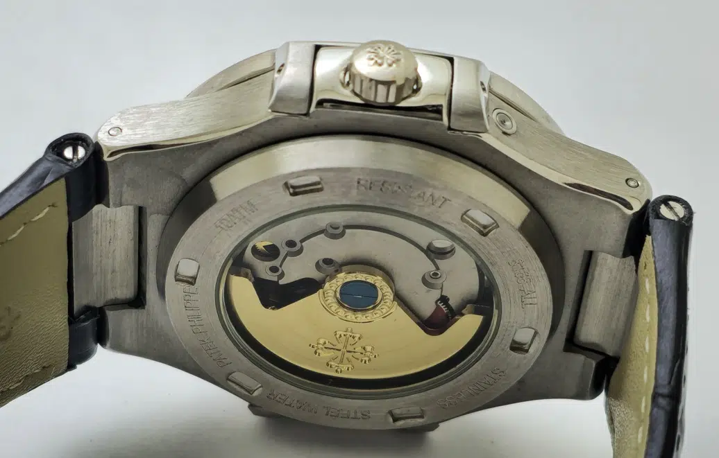 Patek Philippe Nautilus Annual Calendar Moon Phase Leather Strap Swiss Automatic Watch - Image 8