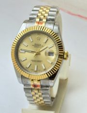 Rolex Datejust Golden Dail Dual Tone Swiss Automatic Watch - Image 3