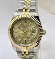 Rolex Date-Just Golden Fluted Motif Swiss Automatic Watch - Image 3