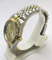 Rolex Date-Just Golden Fluted Motif Swiss Automatic Watch - Image 4