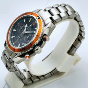 Omega Seamaster Planet Ocean Black Dial Orange Bezel Steel Watch B - Image 4