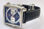 Tag Heuer Monaco Caliber 12 Leather Strap Watch - Image 6