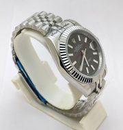 Rolex Date-Just Stick Mark Grey Steel Swiss Automatic Watch - Image 4