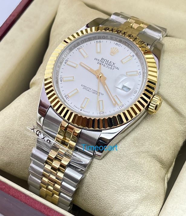 Rolex Date-Just White Dual Tone Swiss Automatic Watch