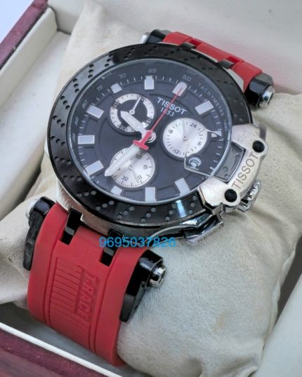 Tissot T-Race Chronograph Red Rubber Strap Watch